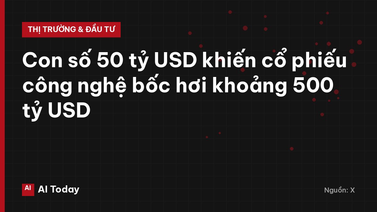 Con số 50 tỷ USD khiến cổ phiếu công nghệ bốc hơi khoảng 500 tỷ USD